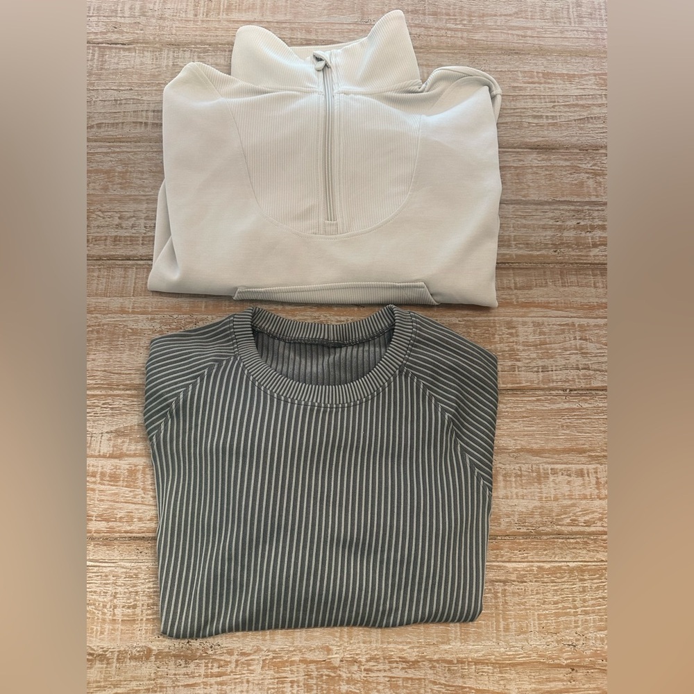 Bundle! Lulu Striped Crewneck & Light Pullover Set